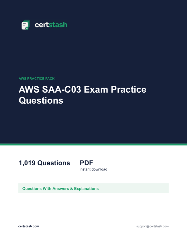 Cover of the AWS SAA-C03 Exam Practice Questions pack