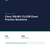 Cover of the Cisco 350-801 CLCOR Exam Practice Questions pack