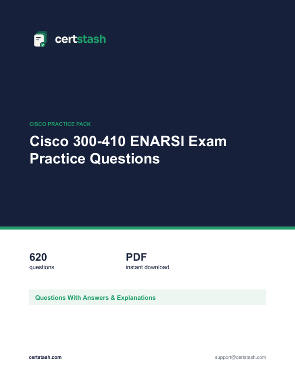Cover of the Cisco 300-410 ENARSI Exam Practice Questions pack