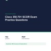Cover of the Cisco 350-701 SCOR Exam Practice Questions pack