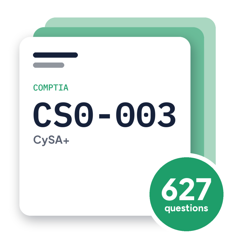 CompTIA CySA+ CS0-003 Exam Practice Questions, practice question pack