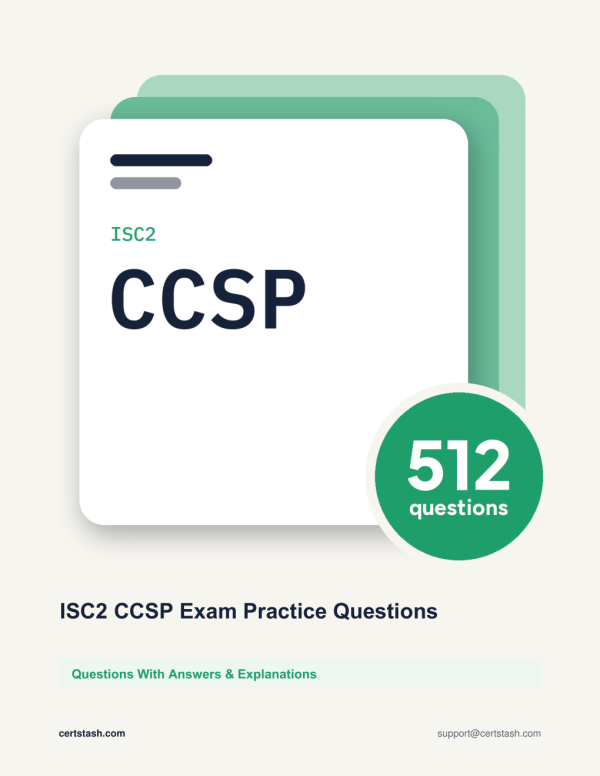 ISC2 CCSP Exam Practice Questions Cover of the ISC2 CCSP Exam Practice Questions pack