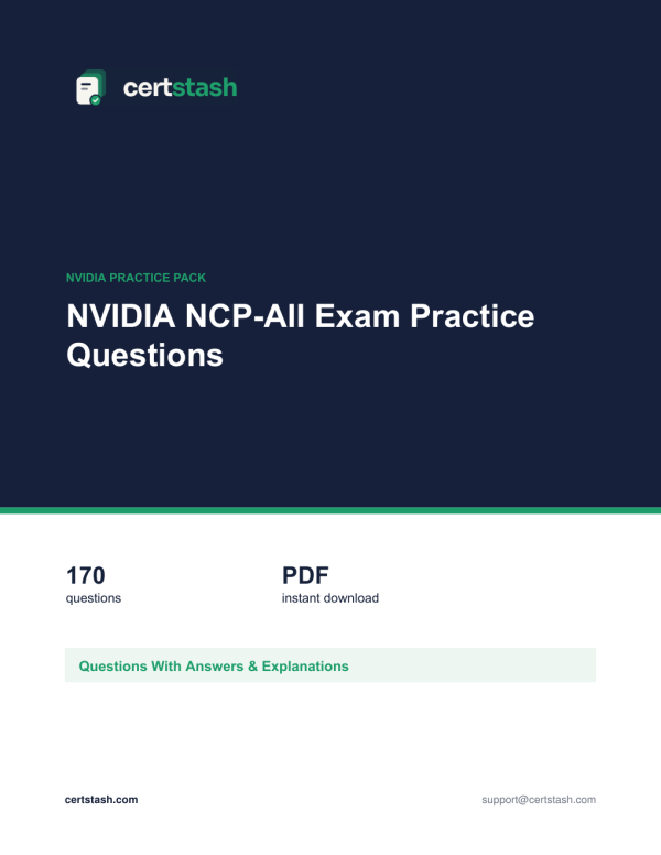 Cover of the NVIDIA NCP-AII Exam Practice Questions pack
