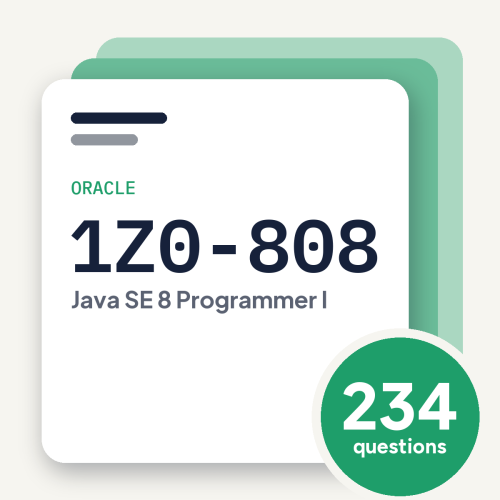 Oracle 1Z0-808 Exam Practice Questions, practice question pack
