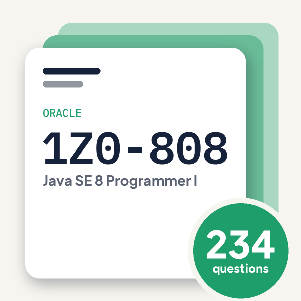 Oracle 1Z0-808 Exam Practice Questions, practice question pack