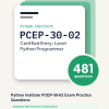 Cover of the Python Institute PCEP-30-02 Exam Practice Questions pack