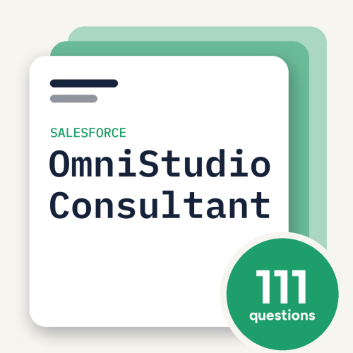 Salesforce OmniStudio Consultant Exam Practice Questions, practice question pack
