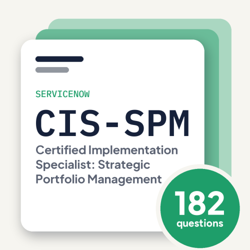 ServiceNow CIS-SPM Exam Practice Questions, practice question pack