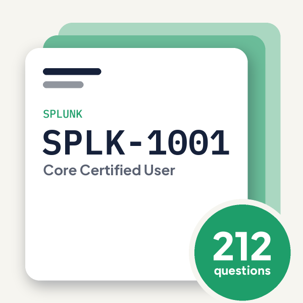 Splunk SPLK-1001 Exam Practice Questions, practice question pack